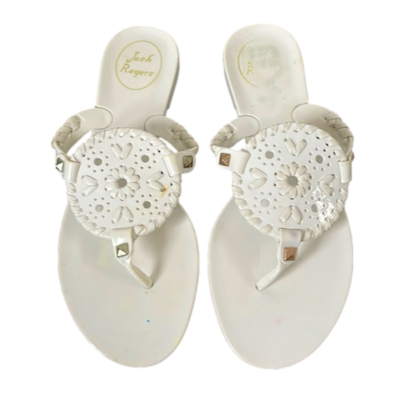 Jack Rogers Other - Girls size 3 Jack Rogers jelly sandals white